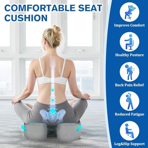 CushyOasis Seat Cushion, Office Chair Cushions, 5.28 in Thick - Image 3