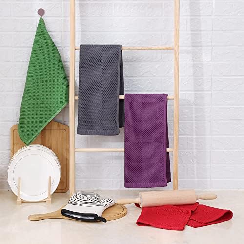 Homaxy 100% Cotton Waffle Weave Kitchen Dish Towels 4-Pack - Image 6