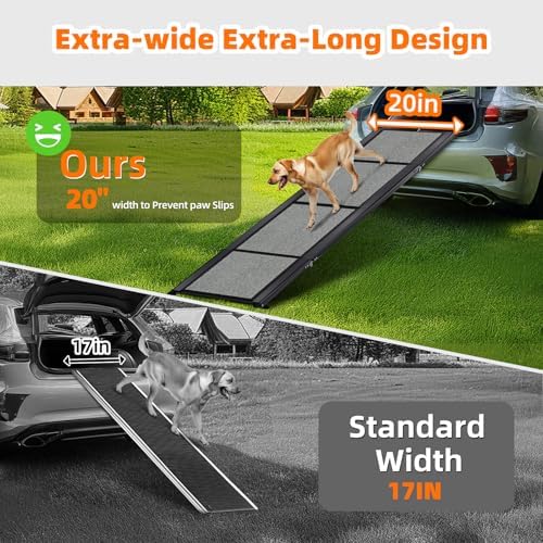 Dog Ramp for Car ”” Large Folding Pet Stair Ramps for Truck, - Image 3