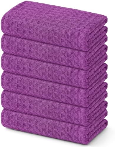 Homaxy Microfiber Waffle Weave Kitchen Towels, 6 Pack by Homaxy