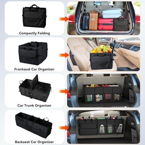 Car Trunk Organizer SUV Collapsible Car Caddy Truck Storage Heavy Duty Oxford - Image 4