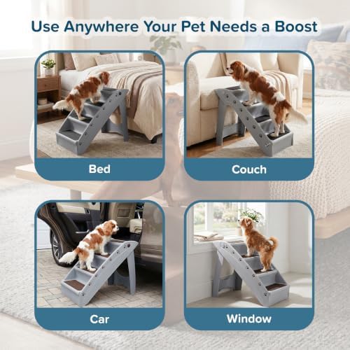 PETMAKER Lightweight Durable Plastic Dog Stairs, 23.25” x 15” x 19” - Image 6