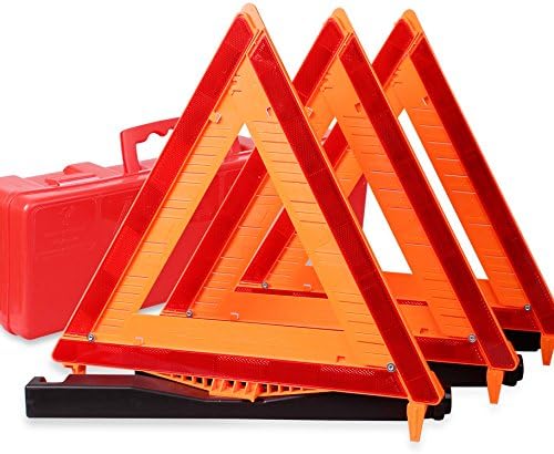 CARTMAN 3PK DOT Approved Foldable Road Safety Warning Triangles by CARTMAN