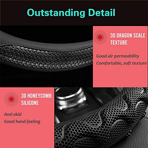 PINCTROT Large Size Steering Wheel Cover Great Grip 15.75 Inch - Image 3