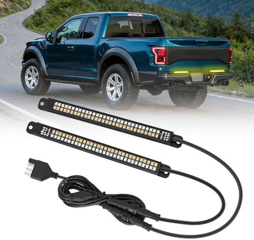 Nilight Truck Tailgate Light Strip 7" Aluminum Frame Double Row 60 LED by Nilight