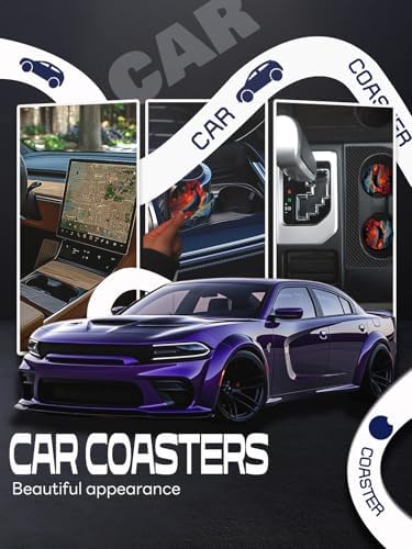 WOCOCN Car Coasters, Cup Holder Coasters - Image 4