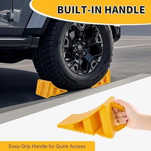 Wheel Chocks for Trailers, 4 Pack Hard Plastic RV Wheel Chocks - Image 4