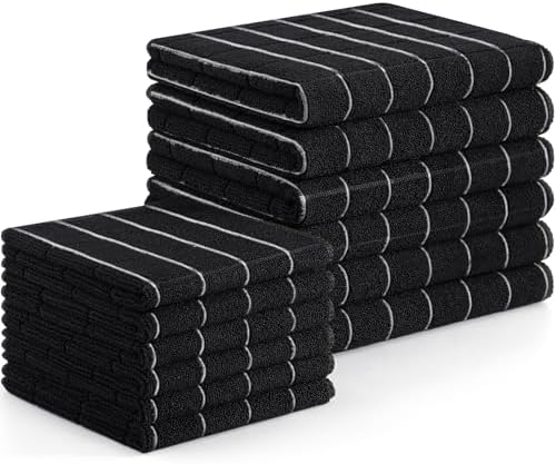 Homaxy Microfiber Kitchen Towels and Dishcloths Sets, 12 Pack by Homaxy