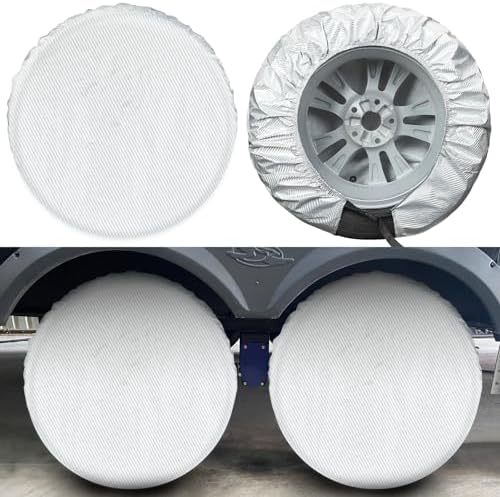 Season Guard 4Pack Carbon Fiber Tire Cover, Fit Truck SUV RV Trailer Camper - Image 2