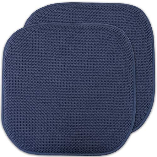 Sweet Home Collection Memory Foam Chair Cushion Honeycomb Pattern Solid Color by SweetHomeCollection