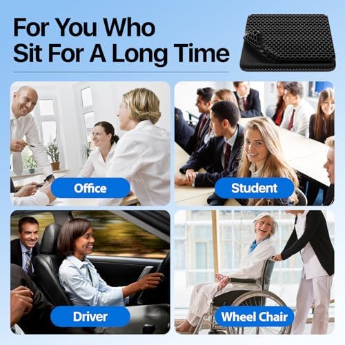 Gel Seat Cushion, Cooling Honeycomb Design - Image 7