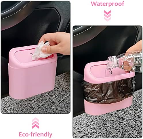 Accmor Car Trash Can with Lid, Vehicle Trash Bin Car Dustbin Garbage Organizer - Image 6