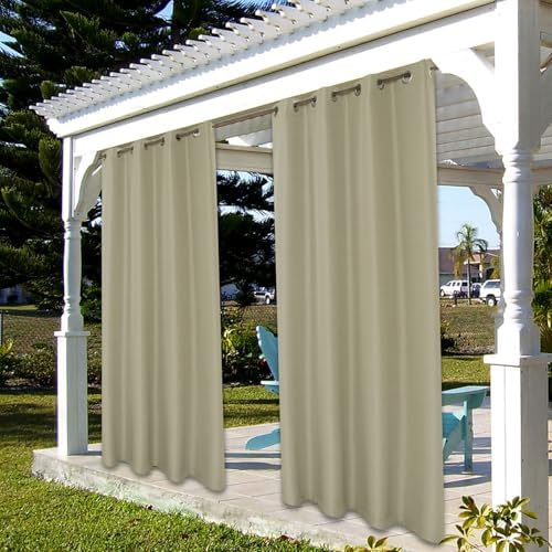 BONZER Wide Outdoor Curtains for Patio Water Resistant - Image 6
