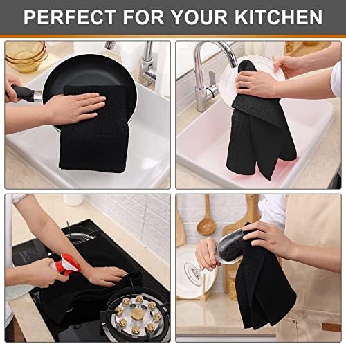 Kitinjoy 100% Cotton Waffle 8-Pack Kitchen Towels - Image 4