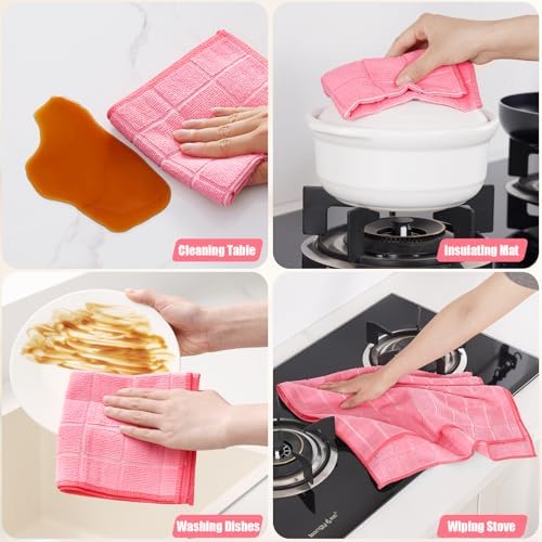 Homaxy Microfiber Kitchen Towels and Dishcloths Sets, 20 Pack - Image 5