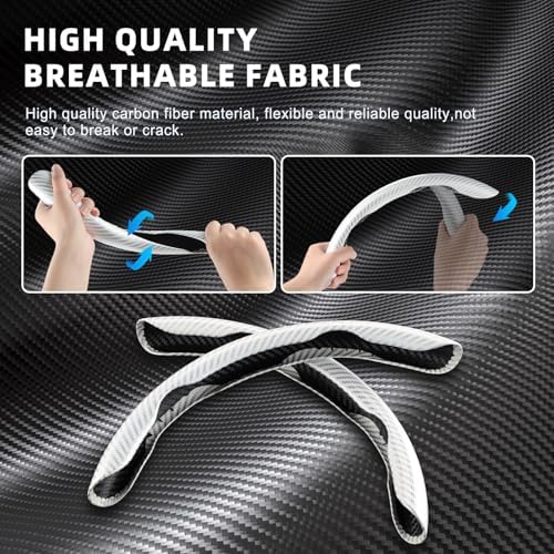 Amiss 3pcs Carbon Fiber Anti-Skid Steering Wheel Cover, Waterproof Design - Image 2