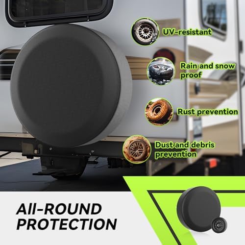 RVMATE RV Spare Tire Cover, Fits 31" Diameter Tire - Image 2