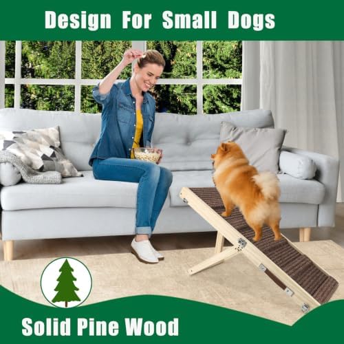 Okydoky Small Dog Ramp, Adjustable Portable Folding Wooden Pet Ramp, Adjustable - Image 2