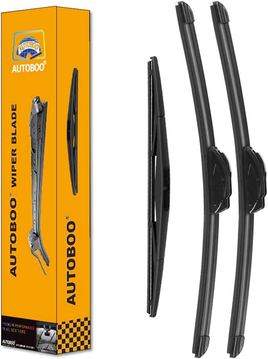 AUTOBOO 26"+20" Windshield Wipers with 14" Rear Wiper Blade Replacement for Ford Edge Lincoln MKX 2007-2015 -Original Factory Quality (Pack of 3)