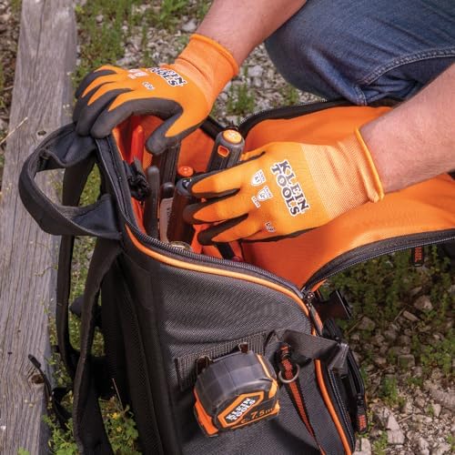 KLEIN TOOLS 60579 Work Gloves, Knit Dipped Cut Resistant ANSI A1 Nitrile Coated - Image 5