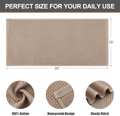 Kitinjoy 100% Cotton Waffle 6-Pack Kitchen Towels - Image 2