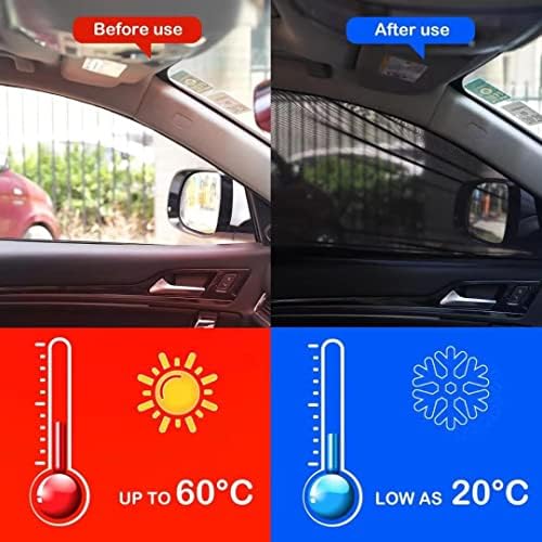 2pcs Car Front Side Window Sunshade Mesh Screen - Image 3