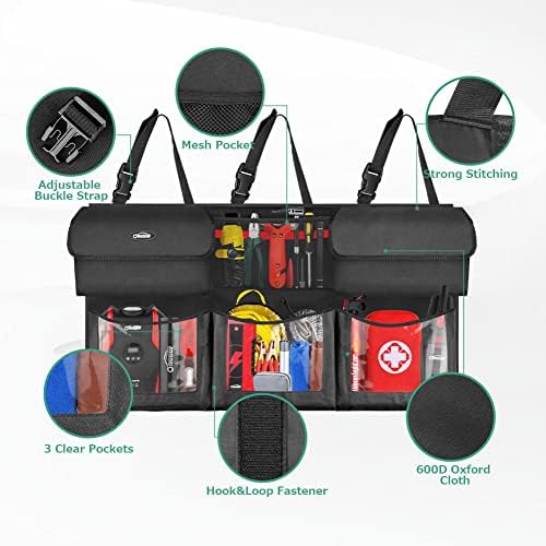 Oasser Trunk Organizer for Car, 6 Storage Compartments 43.3x19in - Image 4