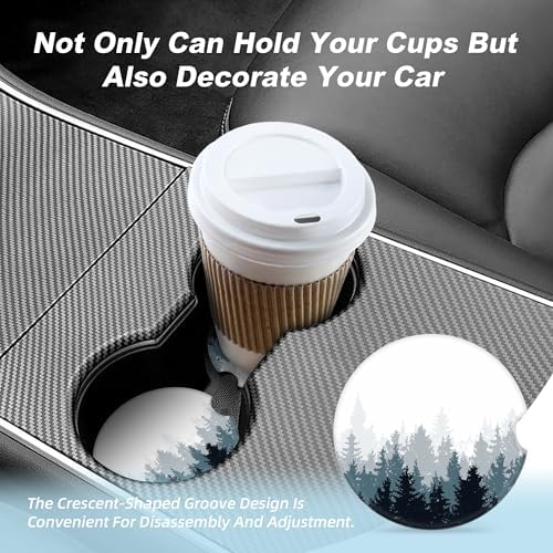 Forest Car Coasters for Cup Holders, 2 Pack Car Cup Holder Coasters for Car - Image 7