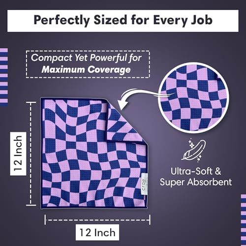 Double-Sided Microfiber Washcloths, Waffle Weave Kitchen Washcloths - Image 2