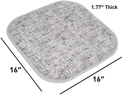 Sweet Home Collection Chair Cushion Memory Foam Pads Honeycomb Pattern Slip Non - Image 4