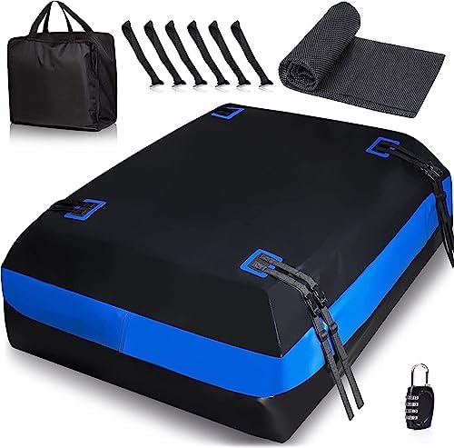 Zone Tech 21 Cubic Feet Car Rooftop Cargo Bag Carrier Soft Shell Waterproof by ZONETECH