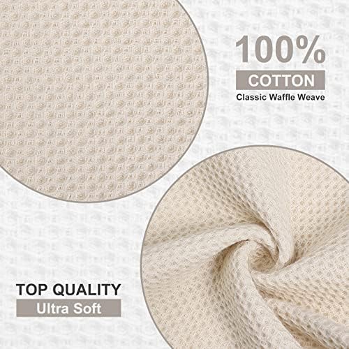 Kitinjoy 100% Cotton Waffle 6-Pack Kitchen Towels - Image 2