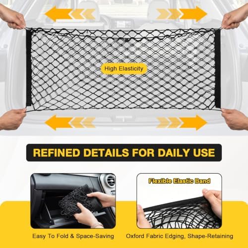 BFXM Cargo Net, 35.4"x15.7" Dual-Layer Nylon Cargo Net - Image 5