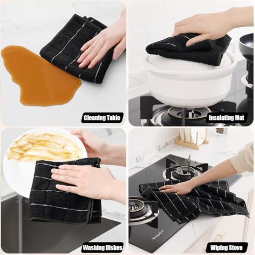 Homaxy Microfiber Kitchen Towels and Dishcloths Sets, 16 Pack - Image 5
