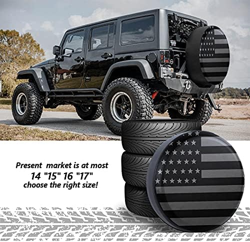 American Flag Spare Tire Cover Fit - Image 6