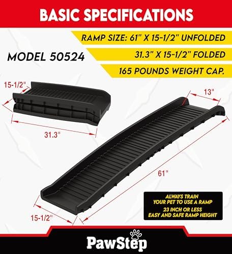 PawStep 61" Folding Pet Ramp, Portable Dog Ramp - Image 4