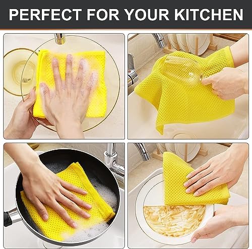 Kitinjoy 100% Cotton Waffle 12-Pack Kitchen Towels - Image 4
