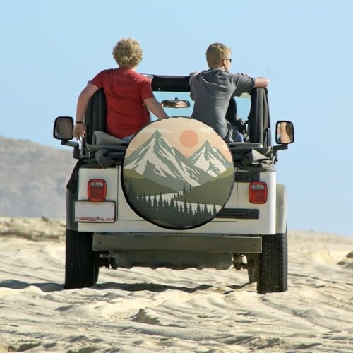 Camper Spare Tire Cover 12 Inch Mountain Adventure Wheel Protectors - Image 6