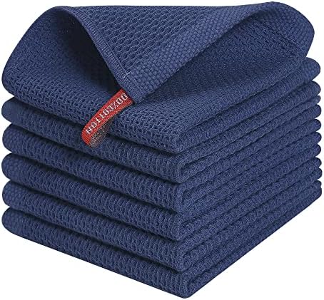 Kitinjoy 100% Cotton Waffle 6-Pack Kitchen Towels by Kitinjoy