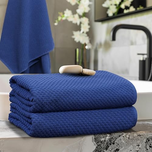 COTTON CRAFT Euro Spa Waffle Weave Bath Sheets - Image 2