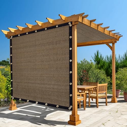 Amagenix 90% Shade Fabric 12'X 22' Mocha Sun Shade Cloth by Amagenix