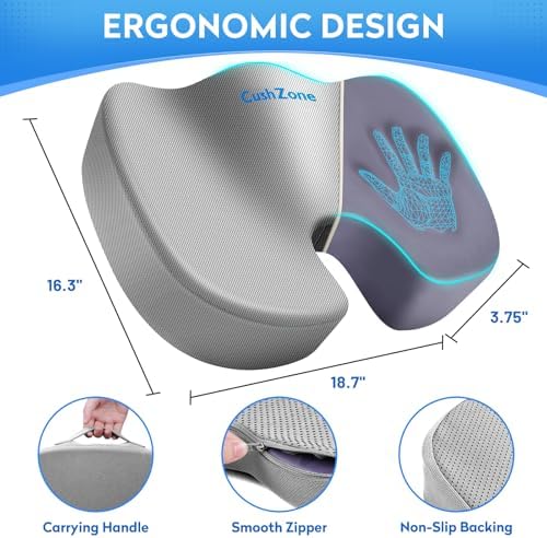 CushZone XL Memory Foam Seat Cushion - Image 4
