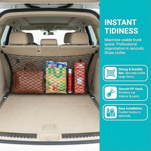 27.56 x 19.69 Inch Elastic Trunk Cargo Net - Image 4