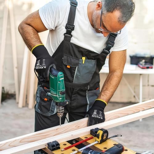 KAYGO Safety Work Gloves for Men Women, PU Coated Palm & Fingers - Image 3