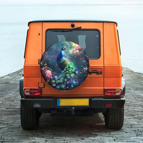 Spare Tire Cover Peacock Wheel Tire Cover Waterproof Sun Protection Universal - Image 6