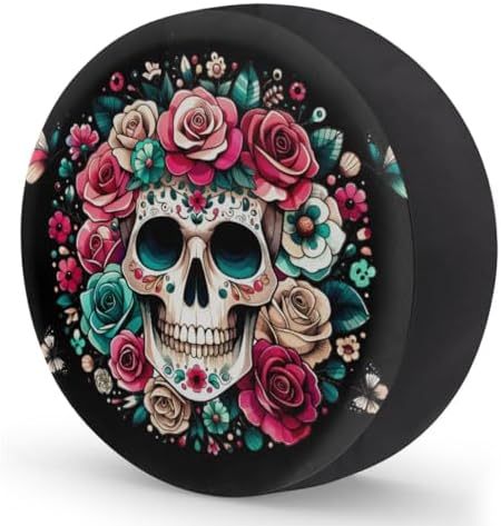 Skull Spare Tire Cover 15in Spare Wheel Covers Tire Storage Cover - Image 2