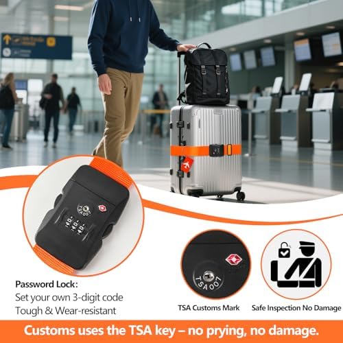 BILIONE Luggage Straps for Suitcases TSA Approved, Travel Belt - Image 2