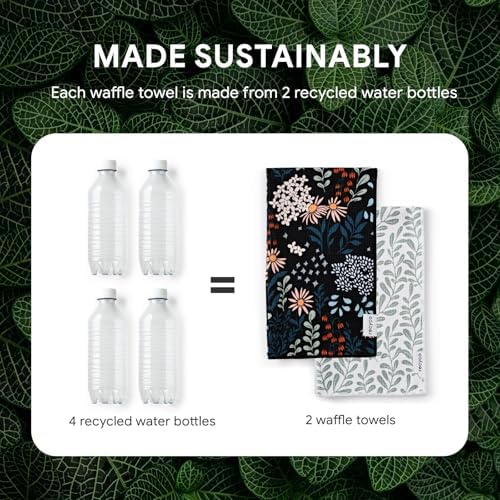 RECYCO Waffle Kitchen Towel Set of 2 - Image 5