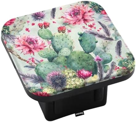 Swono Cactus Trailer Hitch Covers, Rubber Receiver Tube Hitch Plug by Swono