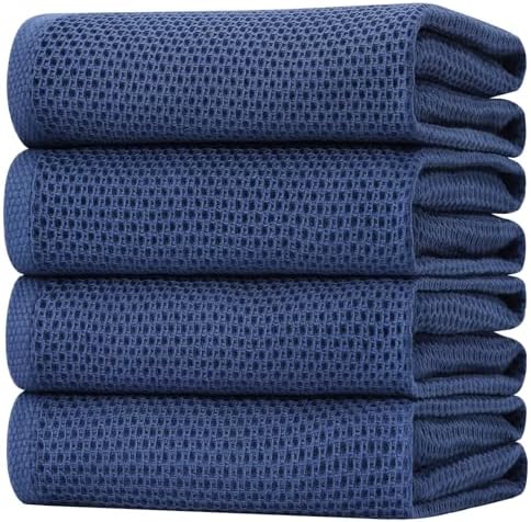 Homaxy 100% Cotton Oversized Waffle Weave Kitchen Towels 4-Pack by Homaxy